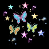 3D dancing butterfly icon