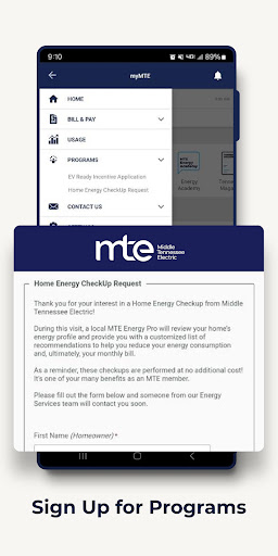 Screenshot of myMTE