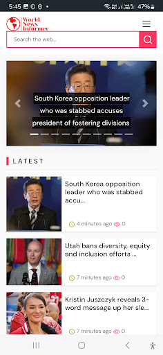 Android application World News Informer screenshort