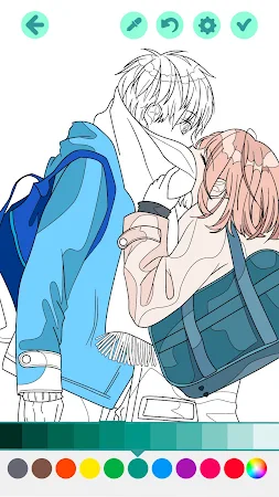 Game screenshot ロマンチックなアニメの塗り絵 mod apk