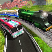 Mercedes Bus vs Train Racing : Bullet train Race