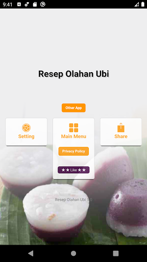 Android application Resep Aneka Macam Olahan Ubi screenshort