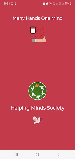 Android application Helping Minds Society screenshort
