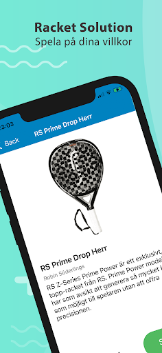 Android application Racket Solution screenshort