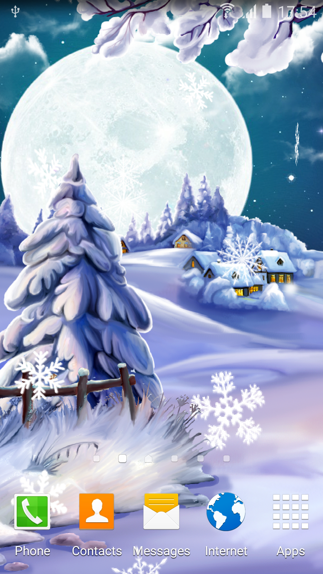 Android application Winter Landscape Wallpaper screenshort
