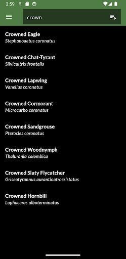 Android application Aves Vox screenshort