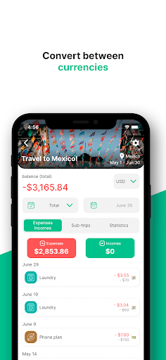 Cuanti - Travel expenses Screen 3