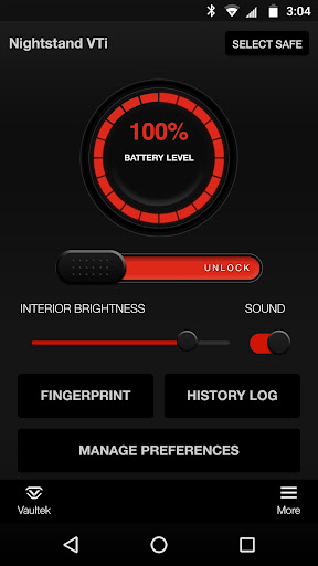 Android application Vaultek screenshort