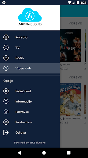 Android application Arena CLOUD screenshort