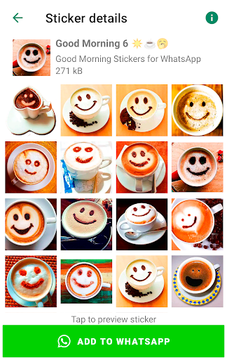 Good Morning Stickers Screen 3