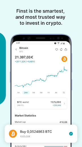 Finst | Crypto Investing Screen 3