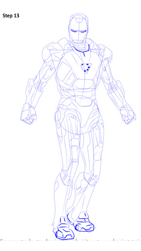 How to Draw Iron Superhero Man