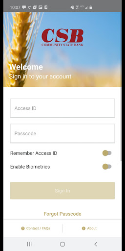 Community State Bank Mobile Screen 2
