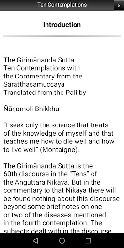 Buddhism: Ten Contemplations Screen 2