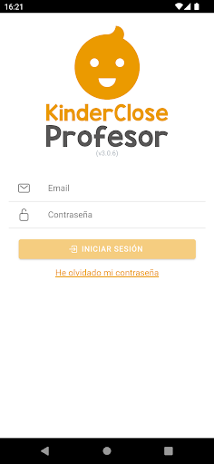 Android application KinderClose Profesor screenshort