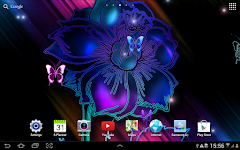 screenshot of Neon Butterfly Live Wallpaper