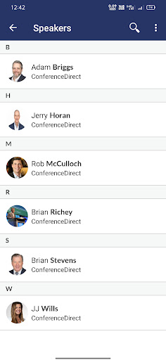 ConferenceDirect Events Screen 3