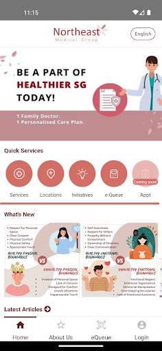 Android application Northeast Health screenshort