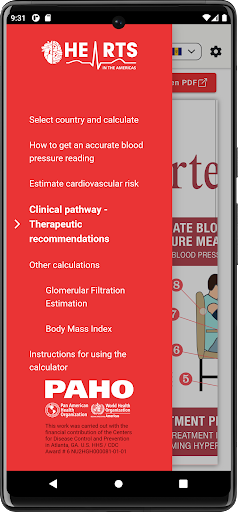 Android application CardioCal screenshort