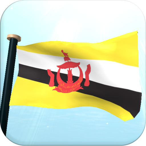 Brunei Darussalam Flag 3D Free logo