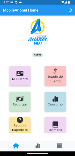 MobileArionet Home Screen 2