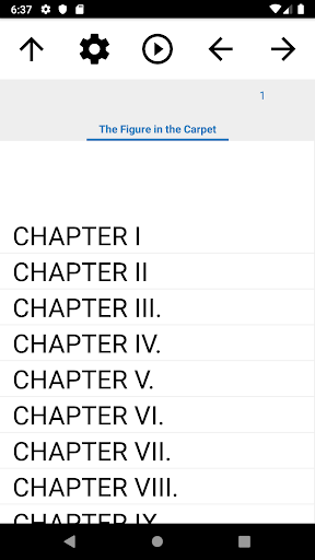 Android application Book, The Figure in the Carpet screenshort