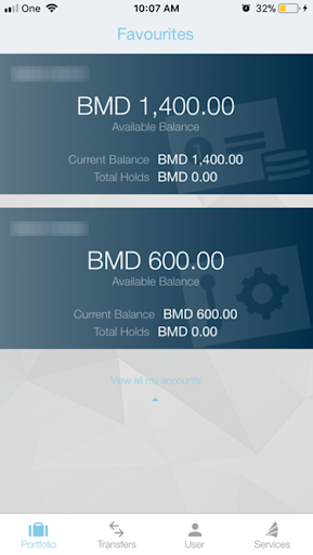 Android application Clarien iBank Mobile screenshort