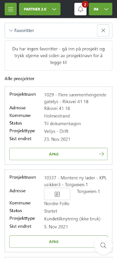 Android application Dokflyt Partner screenshort