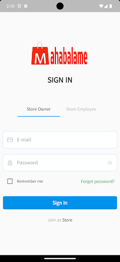 Android application Mahabalame Seller screenshort