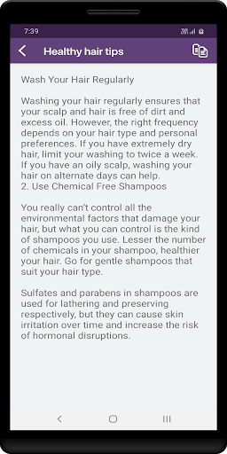 Healthy hair -Tips Screen 3