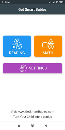 Android application Get Smart Babies screenshort