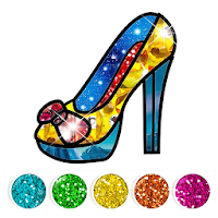Glitter Rainbow Shoes Coloring Pages For Kids