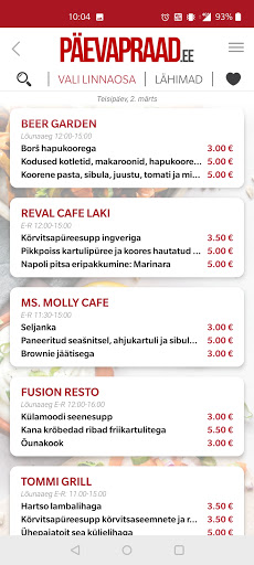 Päevapraad.ee -Lõunapakkumised Screen 2