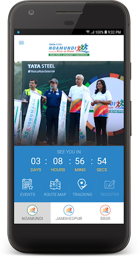 Android application TATA Steel Runs screenshort