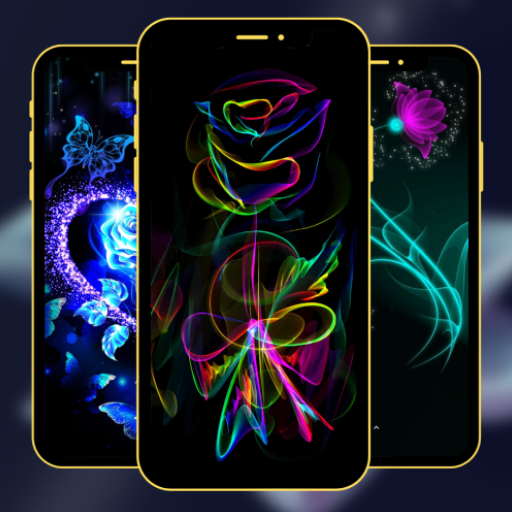 Neon Flower Wallpaper logo