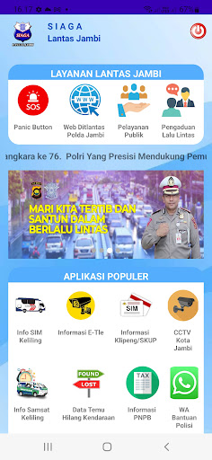Android application SIAGA Lantas Jambi screenshort