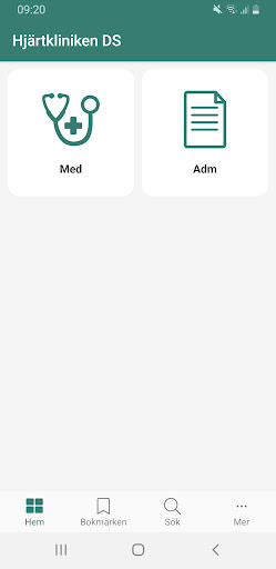 Android application Hjärtkliniken DS screenshort