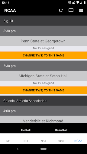 Android application TheSportsRemote screenshort