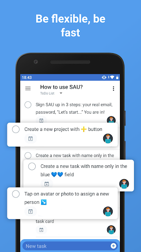 SAU: Task & project tracker Screen 3