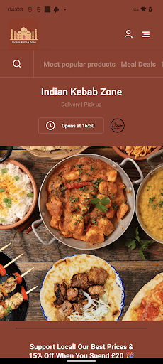 Android application Indian Kebab Zone screenshort