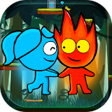 Red boy and Blue girl in Forest Temple Maze icon