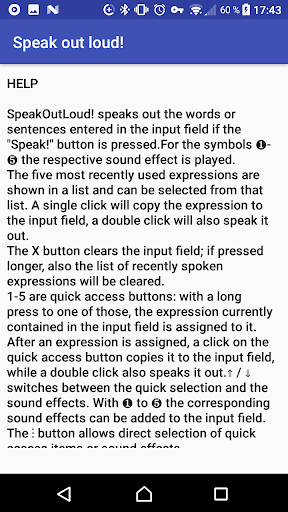 Speak Out Loud, Mobile! Screen 3