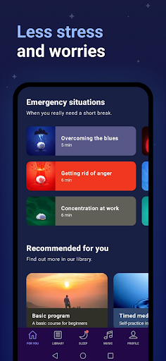Screenshot of Mo Meditation, Sleep, Recovery
