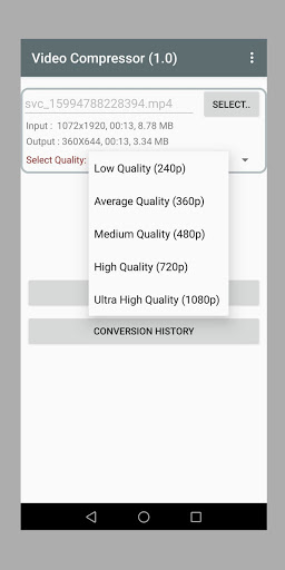 Video Compressor Screen 2