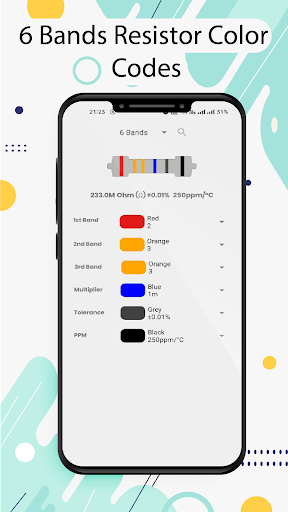 6 Bands Resistor Color Codes Screen 2
