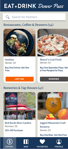 Android application Eat+Drink Denver Pass screenshort