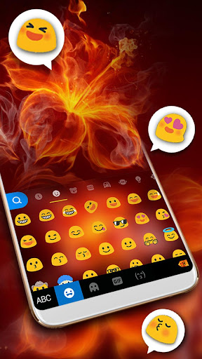 Neon Fire Weed Keyboard Theme Screen 3