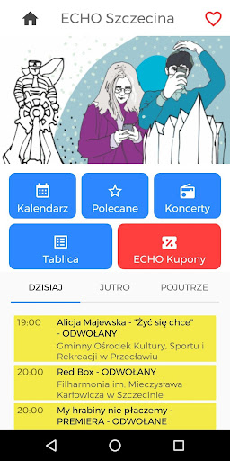 Android application Echo Szczecin - kalendarz impr screenshort