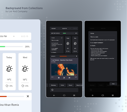 Screenshot of DashCards for KLWP