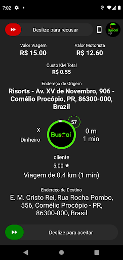 Android application Motorista - Buscai screenshort